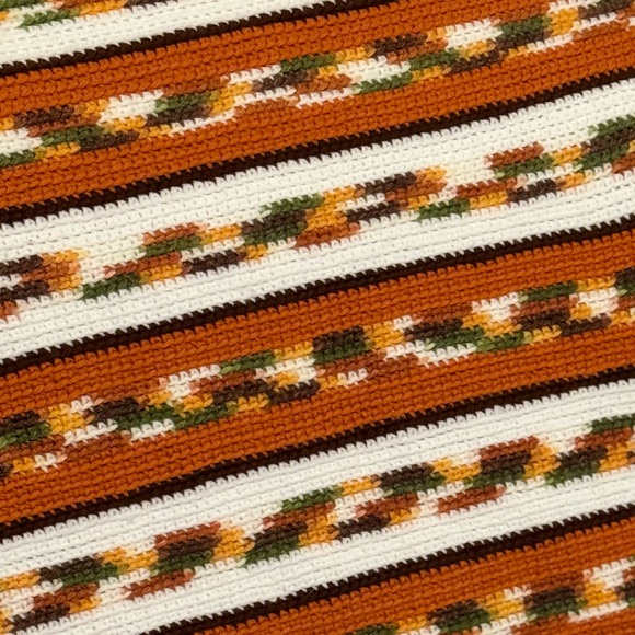 Vintage Midcentury Modern Handmade Afghan Throw Blanket EUC - Picture 7 of 7